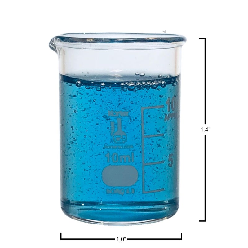 Karter Scientific 214T2, 3.3 Boro, Griffin Low Form, Glass Beaker Set - 4 Sizes - 10ml, 50ml, 100ml, 250ml - Image 2